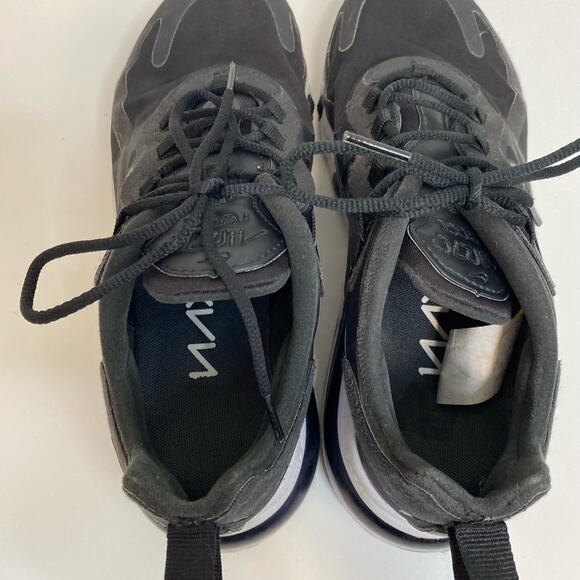 Nike Women's Sneakers Airmax 270 React Black White Chunky Size 8 Running Active - Picture 6 of 10